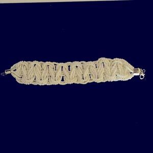 White Beaded Bracelet